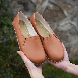 Mink Leather Barefoot Loafers: Handmade Minimalist Zero Drop Shoes