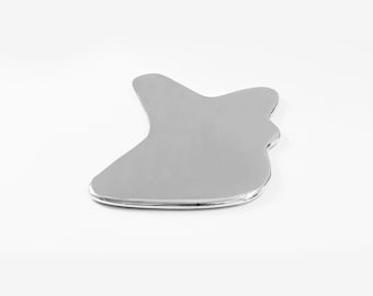 R Shape Stainless Steel Gua Sha Tool | Lifting, Anti-Puff & Glow