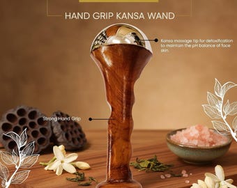 Aureali hand grip Kansa wand for facial massage and skin tightening