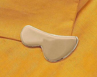 Aureali B-Shape Kansa Gua Sha Face Tool | Ayurvedic Sculpting & Glow Massage