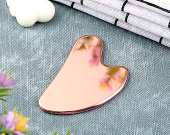 Pure Copper Gua Sha Tool – Heart-Shaped Facial Sculpting & Massage