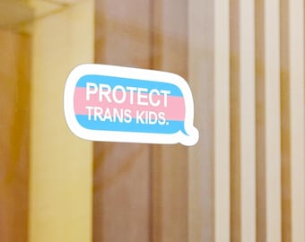 Protect trans Kinder Aufkleber, LGBTQIA + Kiss-Cut Vinyl Aufkleber, Pride Month, LGBTQ Pride Aufkleber, LGBT Queer Pride