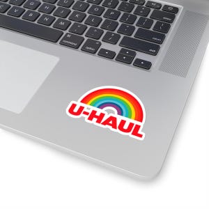U-Haul Lesbians Kiss-Cut Stickers, LGBTQ Sticker, Queer, Lesbian humor - LGBT Pride Gift, Vinyl Decal, Laptop, Water Bottle, Queer Sticker