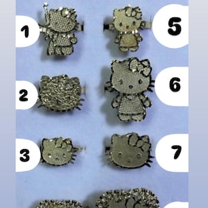 Anillos de personajes de oro macizo de 10k / Hello Kit / anillos de Kitty / anillos de oro / anillo de Kitty Girl / listo para regalar / joyería kawaii / joyería de anime / Y2K