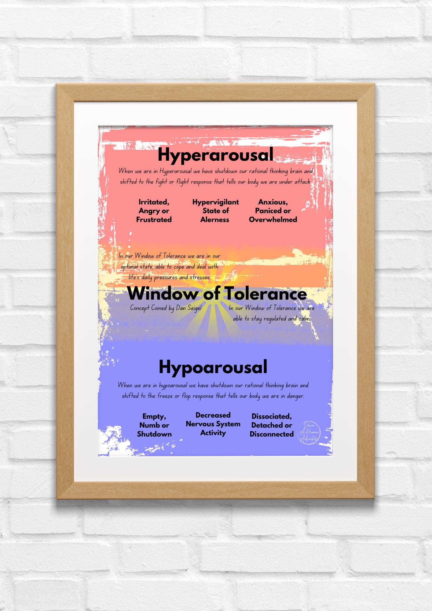 Window of Tolerance Sheet, Printable Emotional Regulation Tool, Trauma ...
