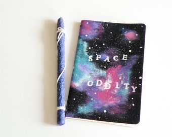 Space Oddity Pocket Journal with Galaxy painting