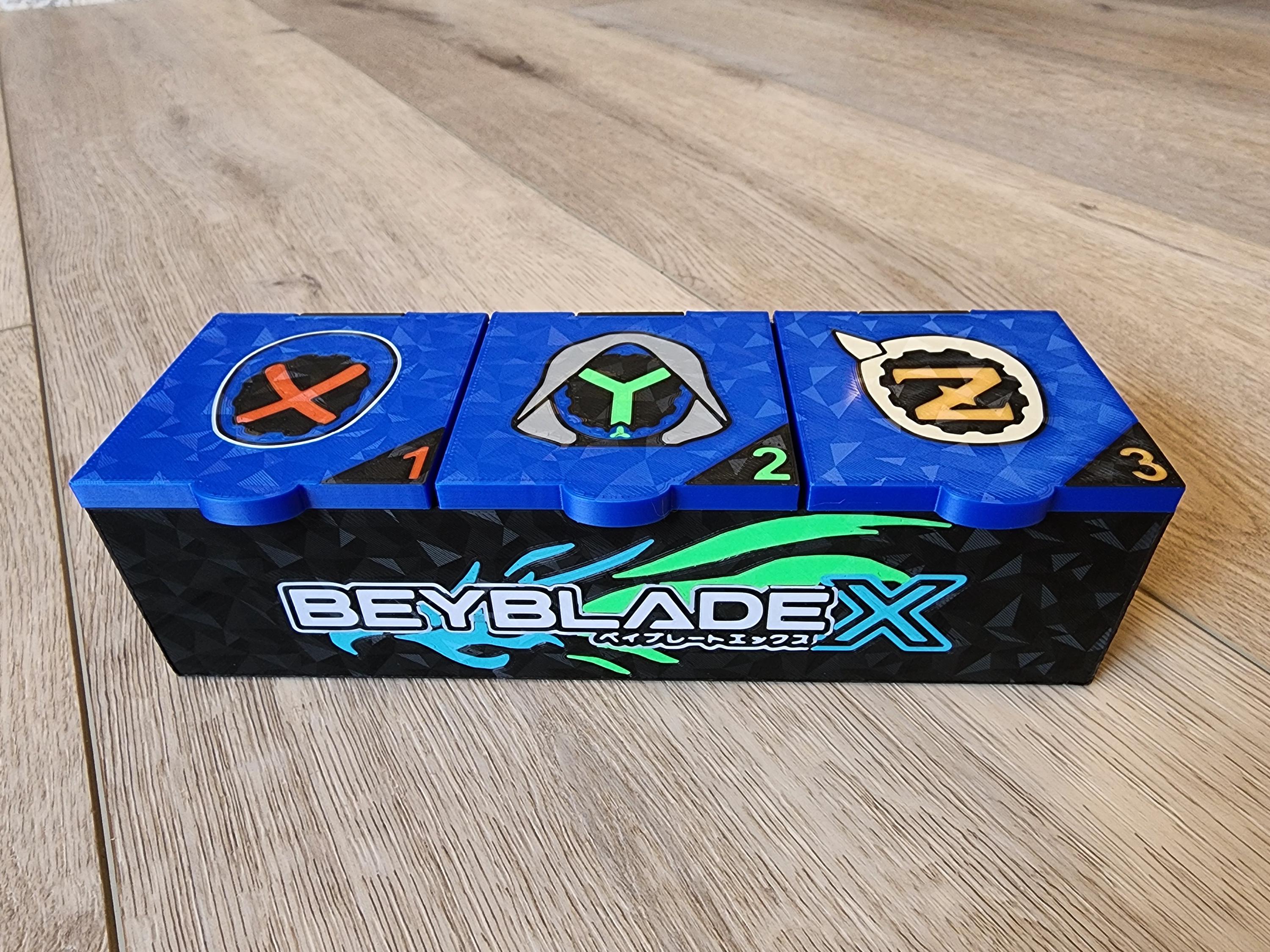 カスタムベイブレードXデッキケース：マグネット蓋付き3Dプリント