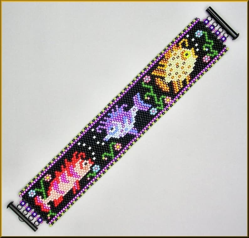 Go Fish Fishy Peyote Bracelet Pattern Etsy