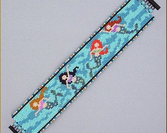 Mermaid Ballet Peyote Bracelet Pattern by Kristy Zgoda