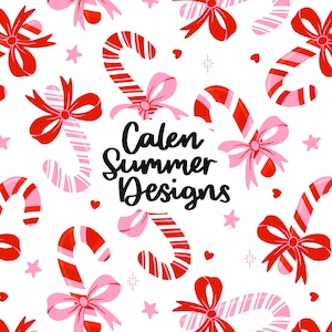 Julrosor Polkagrisar Seamless Mönster Fil För Kommersiellt Bruk, Rosa Jul, Jul Seamless, Coquette Jul