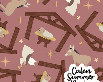 Christmas Baby Jesus Nativity Seamless Pattern File for Commercial Use, Christmas Seamless, Winter Seamless, Faith Christmas Print