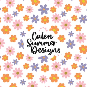 Dainty Retro Floral Seamless Pattern File for Commercial Use, Floral Pattern, Daisy Seamless