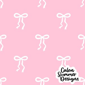 Valentine’s Day Bows Seamless Pattern File for Commercial Use, Coquette Valentines Seamless, Valentines Digital Paper