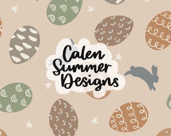 Boho Easter Eggs and Bunny Seamless Pattern File for Commercial Use, Seamless Easter Egg Pattern, Easter Eggs Seamless, Spring Seamless