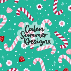 Christmas Candy Cane Gumdrops Seamless Pattern File, Christmas Pattern, Christmas Seamless, Christmas Candy Seamless, Winter Seamless