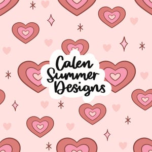 Retro Hearts Seamless Pattern File for Commercial Use, Valentines Digital Paper, Valentines Sublimation
