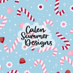 Christmas Candy Cane Gumdrops Seamless Pattern File, Christmas Pattern, Christmas Seamless, Christmas Candy Seamless, Winter Seamless