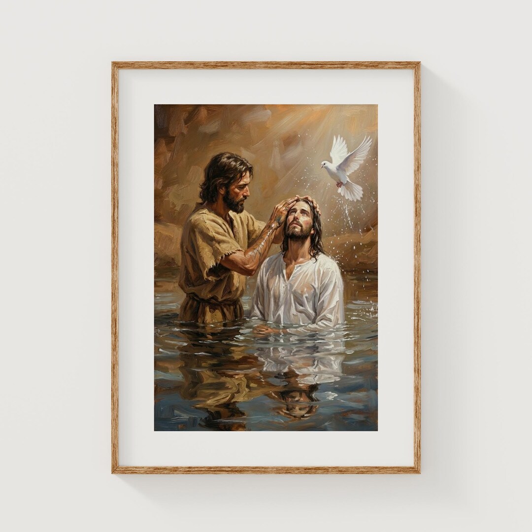 Printable Baptism of Jesus Christ by John the Baptist, Classic ...