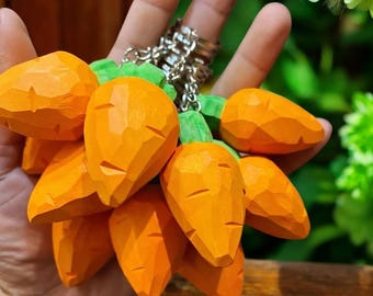 Small but Mighty – Carrot Charm | A Dash of Nature: Handcrafted Carrot Keychain | The Key to Freshness Baby Carrot Edition |
