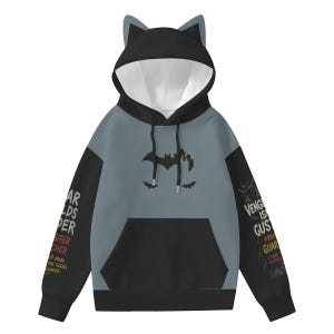 Bat Superhero Hoodie: Anime Cosplay Sweatshirt with Cat Ears