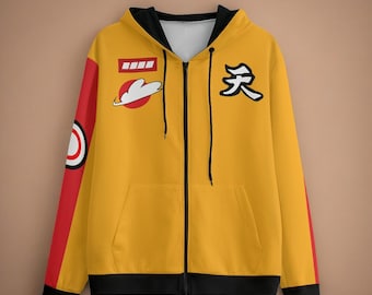 LMK MK Cosplay Hoodie: Splatter Print Monkie Kid Anime Streetwear