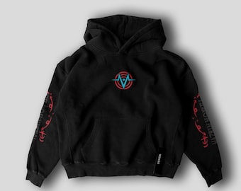 Vox Hoodie: Hazbin Hotel Anime Streetwear, Black Techwear Hoodie