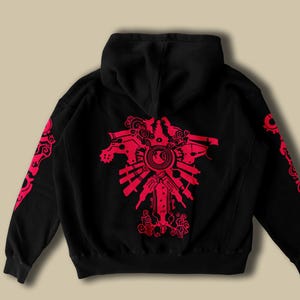 Idia Shroud Hoodie, Twisted Wonderland Neon Techwear, Glitchcore