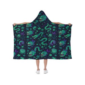 Funny Hoodie Piranha Kawaii Hooded blanket