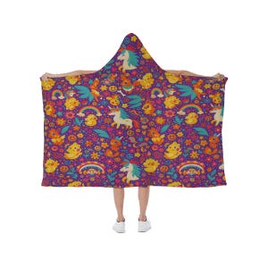 Unicorn Hoodie Kawaii Hooded blanket