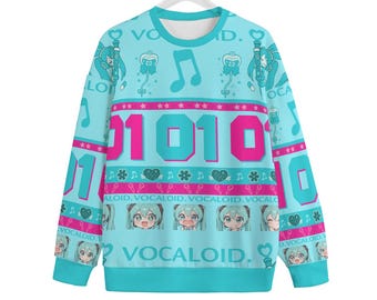 Miku Inspiriert Pastell Anime Sweatshirt: Chibi Vocaloid Pullover