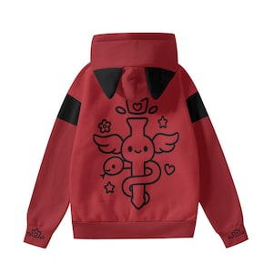 Edward Kawaii Splatter Print Hoodie: Anime Cosplay Sweatshirt