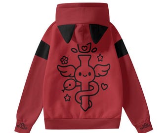 Sudadera con capucha y estampado de salpicaduras de Edward Kawaii: sudadera de cosplay de anime