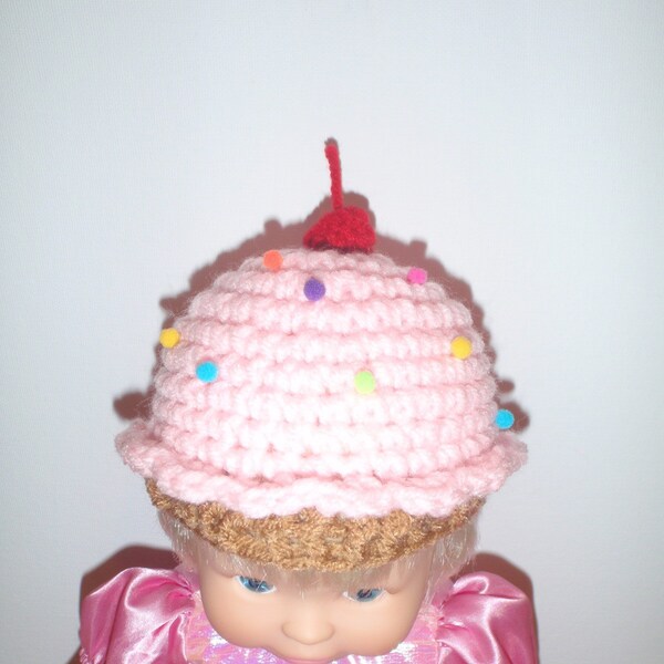 crochet  hat american girl doll, little mommy /matching hat for your girl