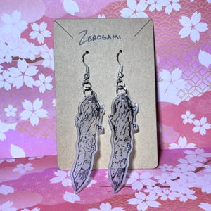 Ryomen Sukuna&#39;s Fingers Cursed Objects Earrings | JJK Manga Jewelry | Jujutsu Kaisen Anime Accessories
