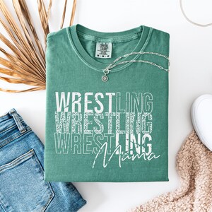 Wrestling Mama DTF Transfer: Leopard Distressed Sports Graphic image 2