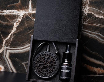Luxury Car Air Freshener Diffuser – Handcrafted Viking Compass & Cross Design | Long-Lasting Aroma