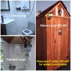 DIY Off-Grid Hot Water Restroom Plans, Solar Propane Powered Shower Toilet