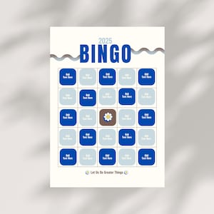 Tarjeta de bingo imprimible de 2025, tarjeta de fecha, tarjeta de bingo de tablero de visión de 2025, tarjeta de soltero, manifestación de 2025