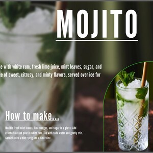 scheda ricetta cocktail per mojito