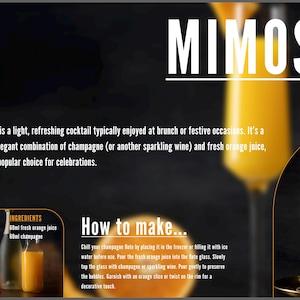 Scheda ricetta cocktail Mimosa