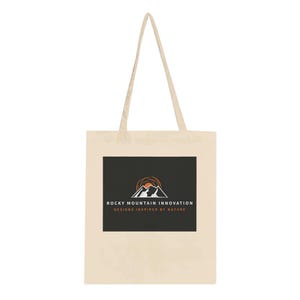 Eco-Friendly Multi-Color Mountain Logo Tote Bag - Cotton Shopper - Perfect for Hiking & Daily Use