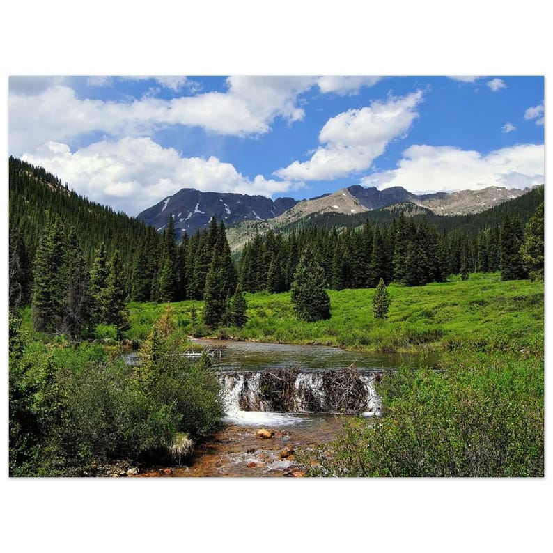 High Alpine Creek Aluminum Print - Vibrant Mountain Art Décor for Modern Spaces 60x80 cm / 24x32″