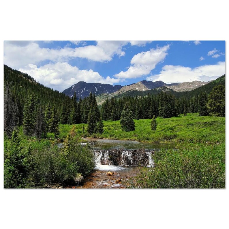 High Alpine Creek Aluminum Print - Vibrant Mountain Art Décor for Modern Spaces 20x30 cm / 8x12″