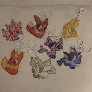 Derpy Eeveeloution Keychains