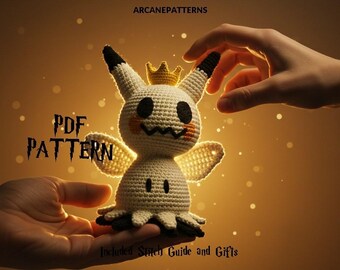 Crochet Pattern Mimikyu Amigurumi Pattern, Fairy Crochet, Easy DIY Tutorial, Pokemon Crochet, Crochet Doll Pattern, Halloween Crochet