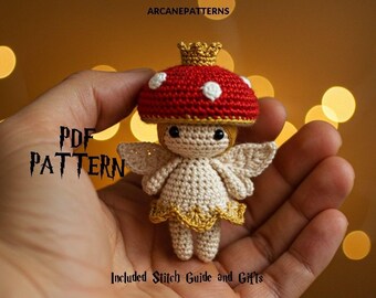 Crochet Pattern Mushroom Amigurumi Pattern, Fairy Crochet, Easy DIY Tutorial, Gifts for Kids, Crochet Doll Pattern, Halloween Crochet