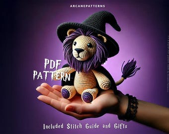 Crochet Pattern Lion Amigurumi Pattern, Wizard Crochet, Easy DIY Tutorial, Gifts for Kids, Crochet Doll Pattern, Halloween Crochet