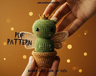 Crochet Pattern Cactus Amigurumi Pattern, Fairy Crochet, Easy DIY Tutorial, Gifts for Kids, Crochet Doll Pattern, Halloween Crochet