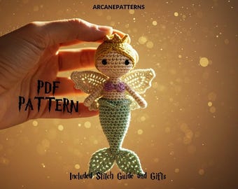 Crochet Pattern Mermaid Amigurumi Pattern, Fairy Crochet, Easy DIY Tutorial, Gifts for Kids, Crochet Doll Pattern, Halloween Crochet