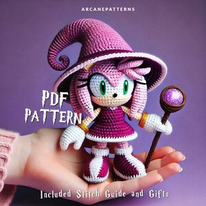 かぎ針編みパターン エイミーの編みぐるみパターン、ウィザードのかぎ針編み、ポケモンのかぎ針編み、子供へのギフト、かぎ針編み人形のパターン、ギフトとガイド付き